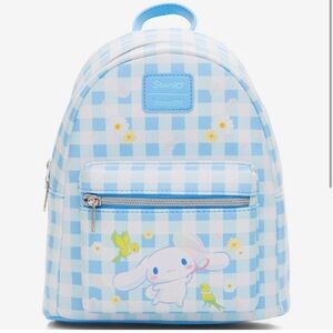 Cinnamoroll Blue Checkered Backpack Loungefly